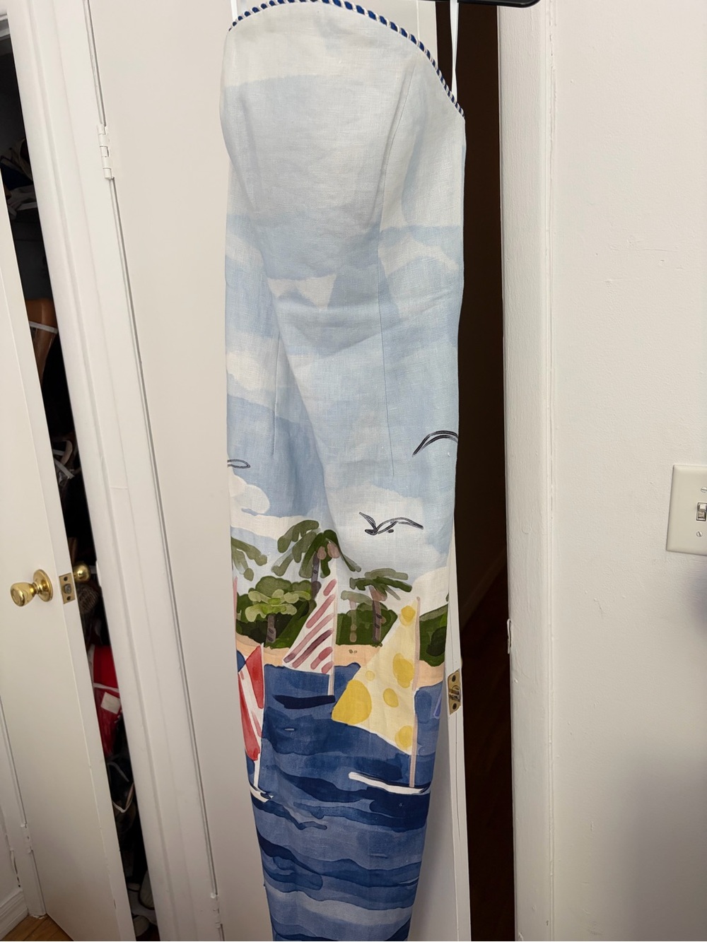 LEO LIN Ava Maxi Dress in Nautical Print NWOT - Picture 3 of 4
